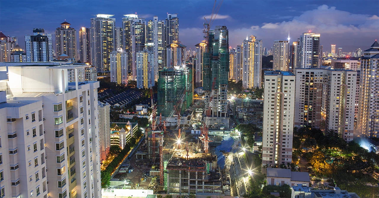 A view of a building in Kuala Lumpur, Malaysia