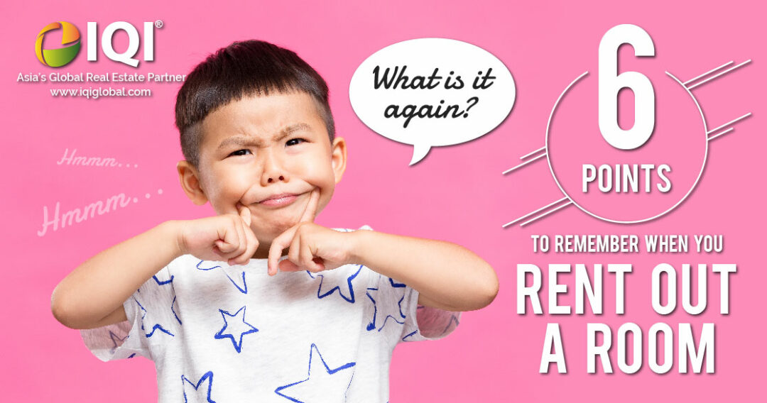 6 Points To Remember When You Rent Out A Room