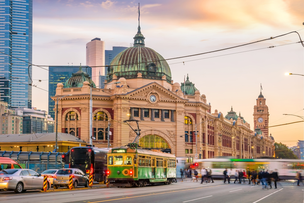 Start your journey at Flinder's Street, Melbourne