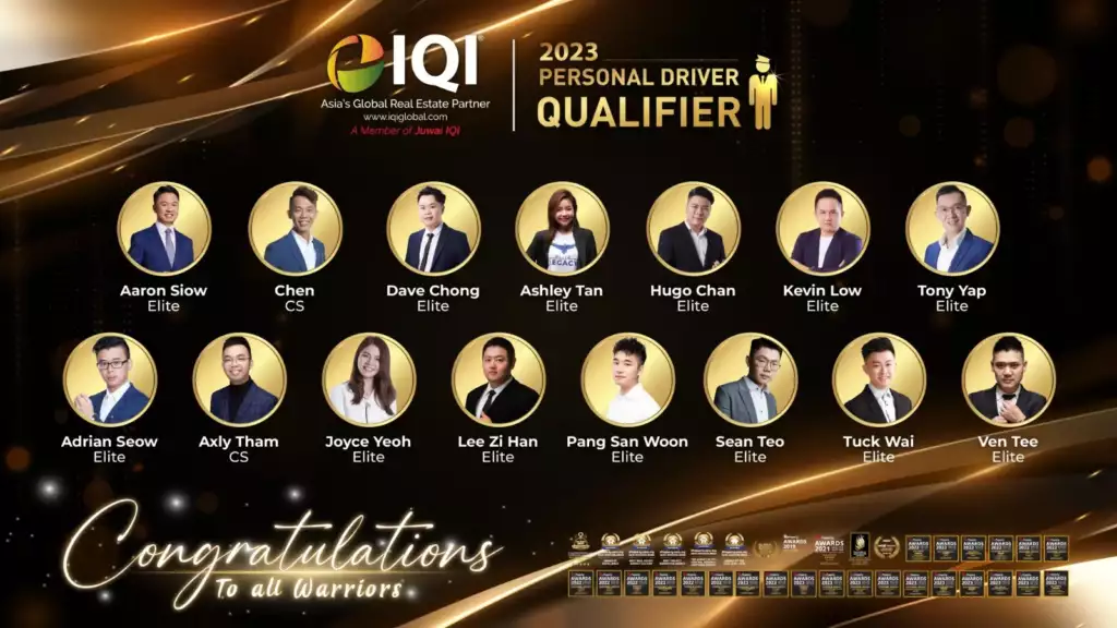 ketua ejen hartanah IQI yang memenangi insentif pemandu peribadi