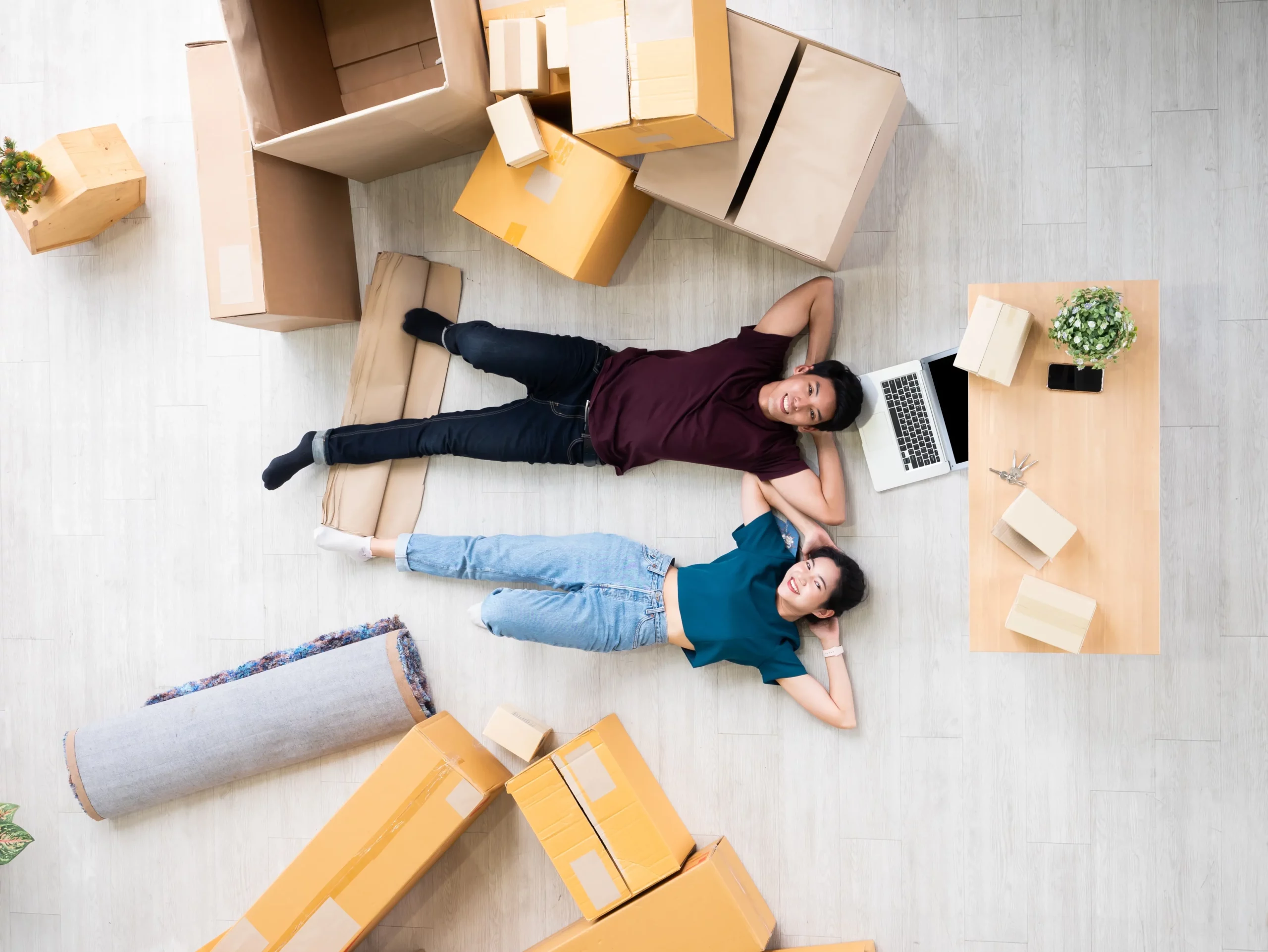 relax after moving housing process is complete