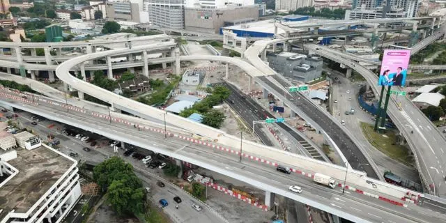 aerial view of spe (setiawangsa-pantai expressway)