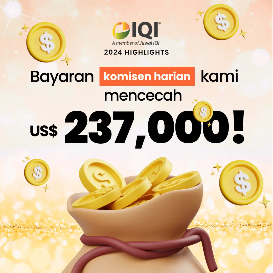bayaran komisen harian IQI Global pada tahun 2024 mencecah USD237,000