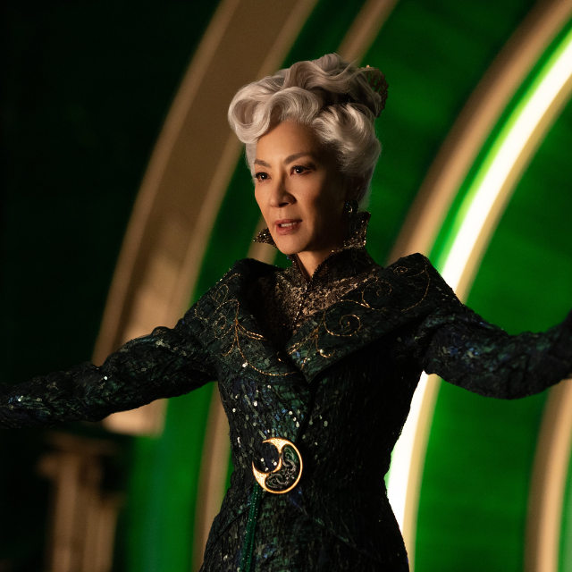 Michelle Yeoh in Wicked For Good (2025), in which she stars alongside Ariana Grande and Cynthia Erivo. 