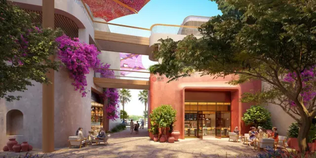 沙特阿拉伯住宅的设计灵感来自于沙漠绿洲或珊瑚礁，生动的建筑线条营造出异域氛围。