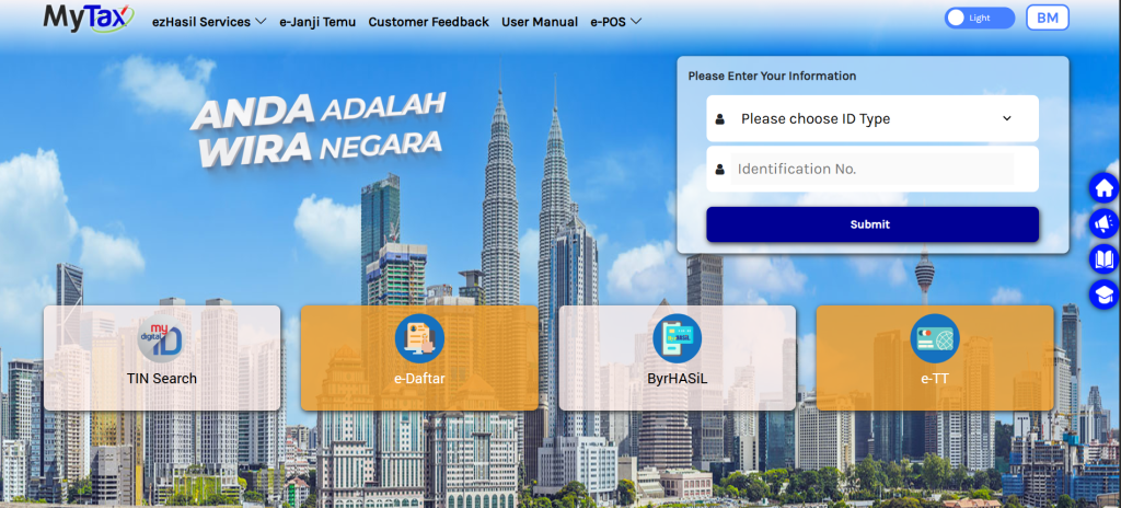 How to get tin number from mytax