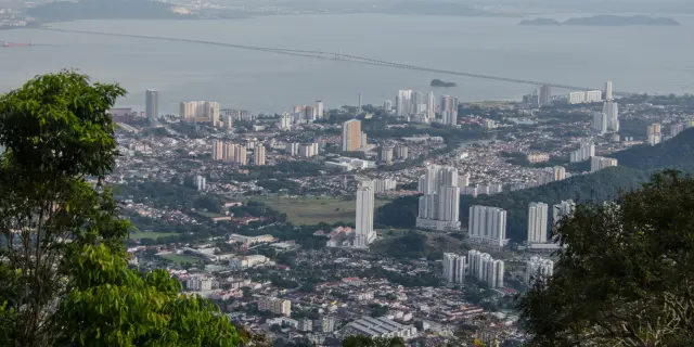 gambaran infrastruktur di pulau pinang dari jauh