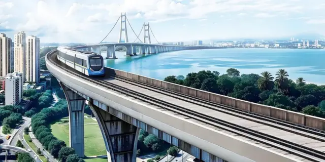 jambatan rentas selat dari Macallum ke Penang Sentral