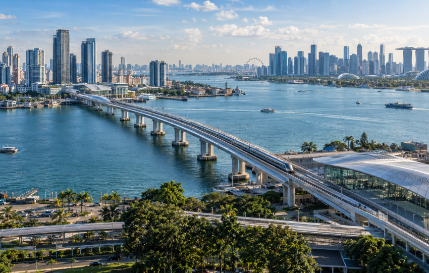Johor Bahru skyline with the Causeway, illustrating the 2027 Johor property market forecast